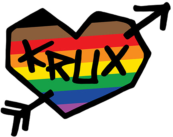Krux Rainbow 2 Mylar Decal 3x2.4 Rainbow