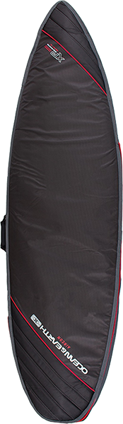 Ocean and Earth Aircon Shortboard Cover 7'4" Black/Red