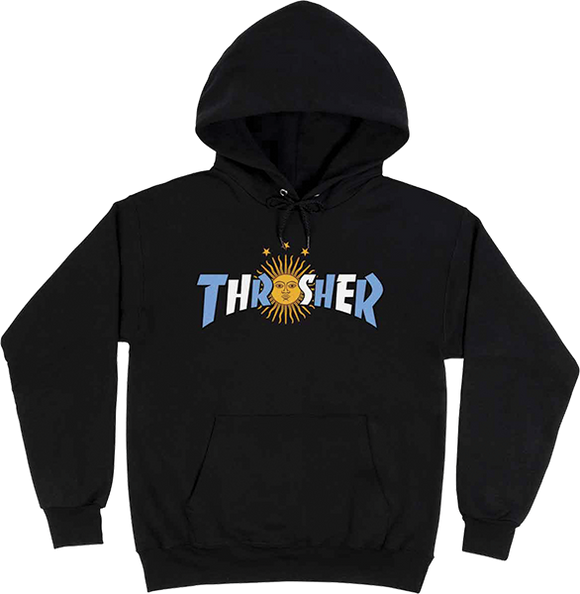 Thrasher Argentina Estrella Hooded Sweatshirt - SMALL Black