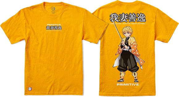 Primitive Zenitsu Agatsuma T-Shirt - Size: LARGE  Gold
