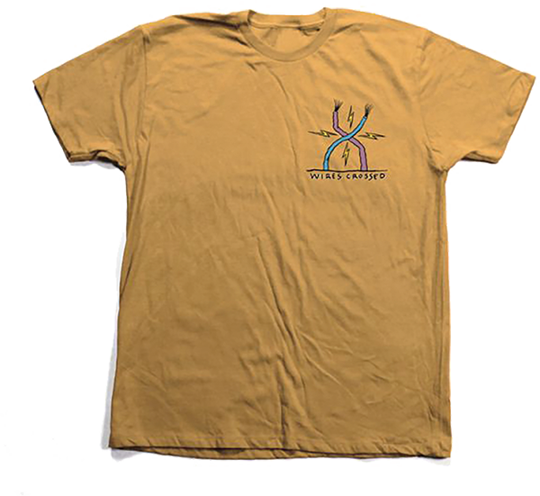 Toy Machine Ed Templeton Wires Crossed T-Shirt - Size: MEDIUM Gold