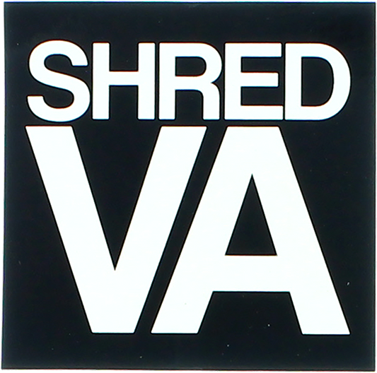 Shred Stickers Printed Shred Va Stack 3" Black/White