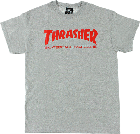 Thrasher Skate Mag T-Shirt - Size: X-LARGE Heather Grey/Red