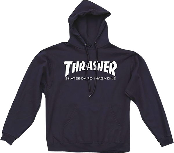 Thrasher Skate Mag Hooded Sweatshirt - MEDIUM Navy/White