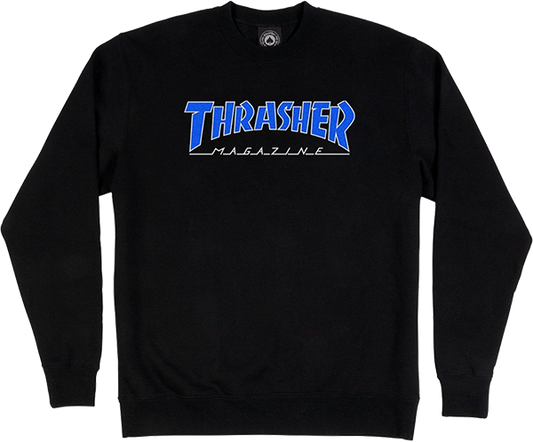Thrasher Outlined Crew Sweatshirt - SMALL Black/Blue