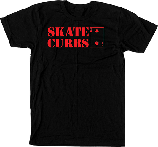 Lowcard Skate Curbs T-Shirt - Size: SMALL Black/Red