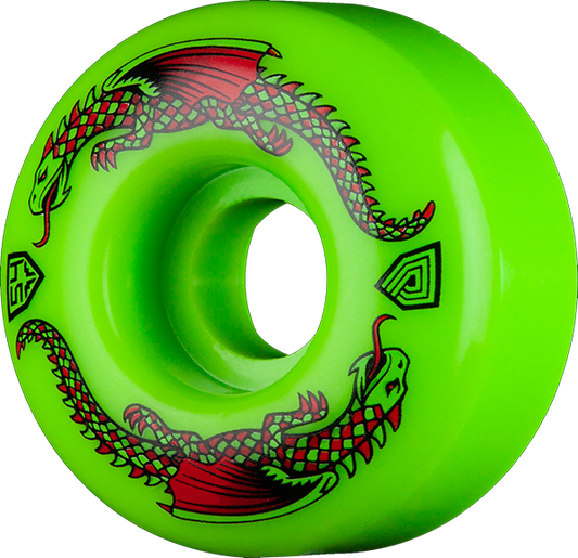 Powell Peralta Df Green Dragon 54/32mm 93a Green Skateboard Wheels (Set of 4)