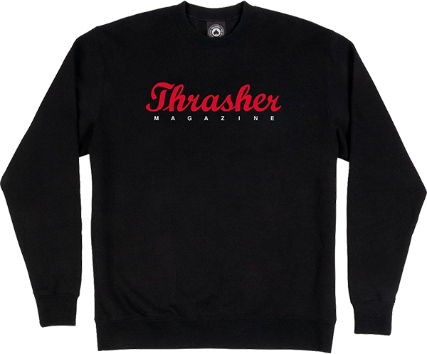 Thrasher Script Crew Sweatshirt - X-LARGE Black