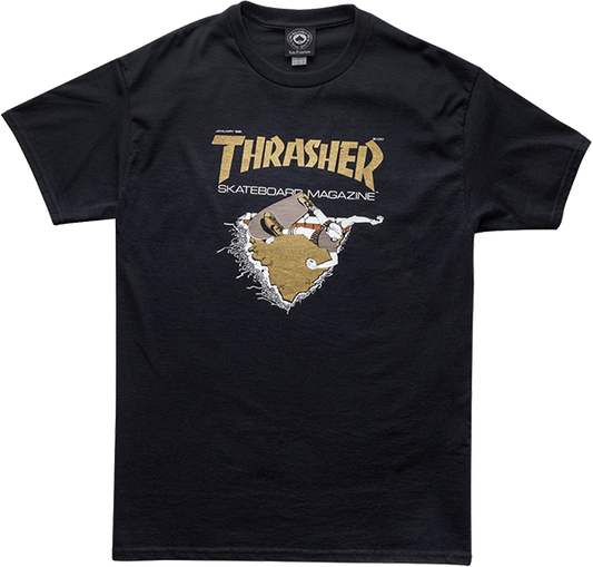 Thrasher First Cover T-Shirt - Size: SMALL Black/Gold