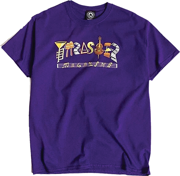 Thrasher Fillmore Logo T-Shirt - Size: MEDIUM Purple