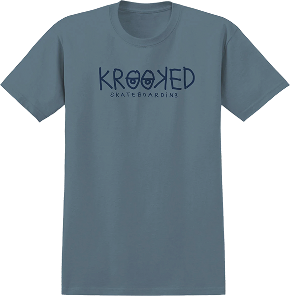 Krooked Krooked Eyes T-Shirt - Size: SMALL Indigo/Navy