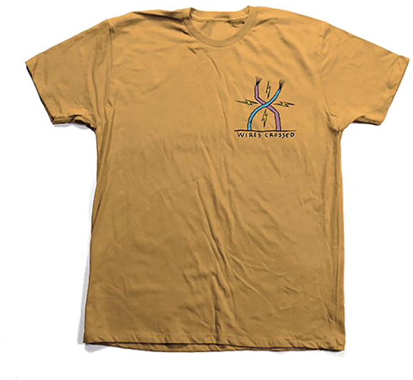 Toy Machine Ed Templeton Wires Crossed T-Shirt - Size: LARGE Gold