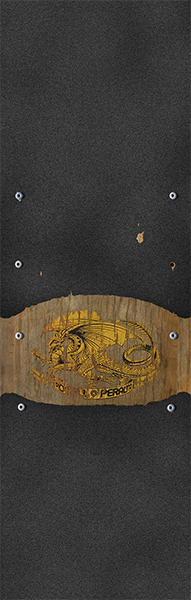 Powell Peralta GRIPTAPE Sheet 10.5x33 Oval Dragon 3 Bk/Gold/Gld 
