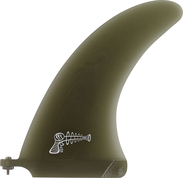 Ray Gun Fiberglass/Volan Center Fin 7.5" Smoke Surfboard FIN 