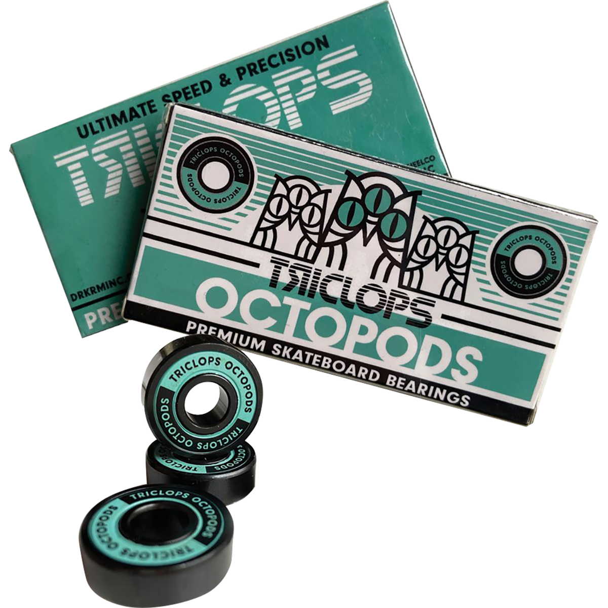 Triclops Octopods Abec-7 Bearing Green/Black Single Set - 8 Pieces