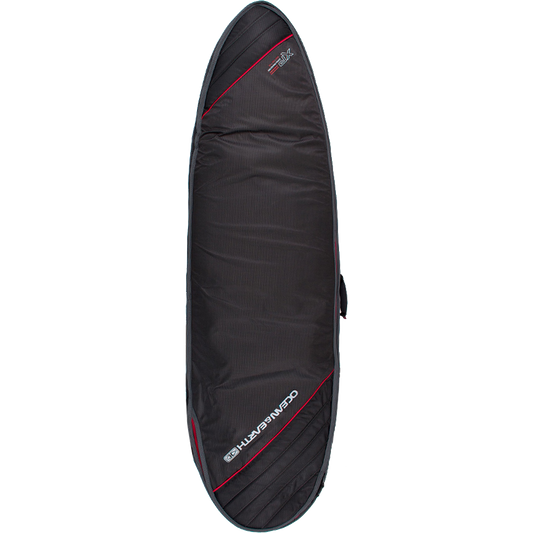 Ocean and Earth - Triple Compact Fish Cover 6'0" - Black/Red/Grey