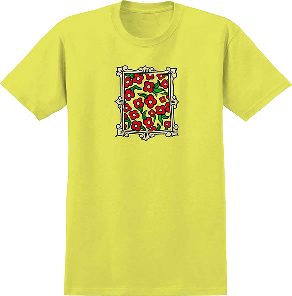 Krooked Flower Frame T-Shirt - Size: SMALL Cornsilk Yellow