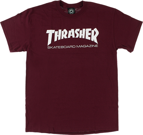 Thrasher Skate Mag T-Shirt - Size: X-LARGE Maroon/White