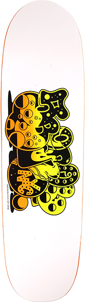 5boro Sp-One Bubble Skateboard Deck -8.75x31.75 White/Orange/Yellow DECK ONLY