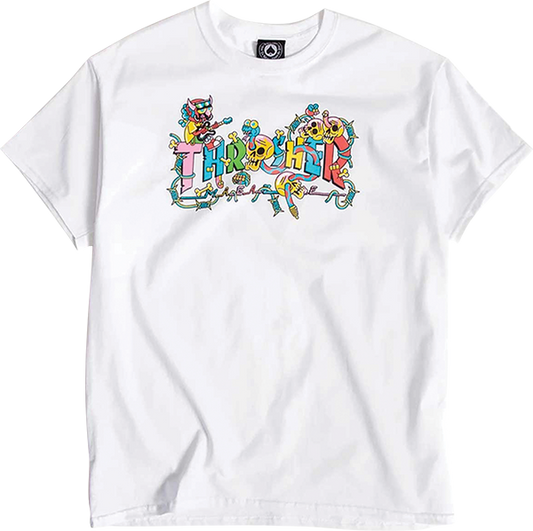 Thrasher Devil'S Music T-Shirt - Size: SMALL White