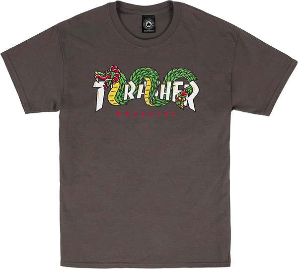 Thrasher Aztec T-Shirt - Size: SMALL Charcoal
