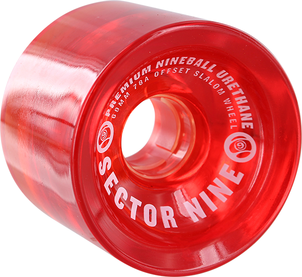 Sector 9 Nineballs 69mm 78a Slalom Red Longboard Wheels (Set of 4)
