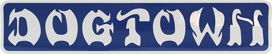 Dogtown Bar Logo 8"x1.5" Blue/White Decal