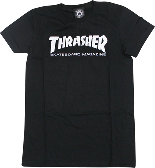 Thrasher Mag Logo Girls T-Shirt - Size: X-SMALL Black