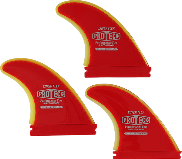 Proteck Super Flex Ffs Thruster Set 4.5 Red/Yellow Surfboard FIN 