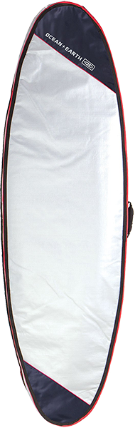 Ocean and Earth Barry Basic Double Shortboard Cover 6'8" Sil