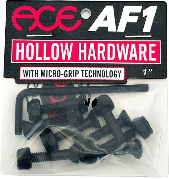 Ace 1" Allen Hollow W/Grippers Hardware Set Black