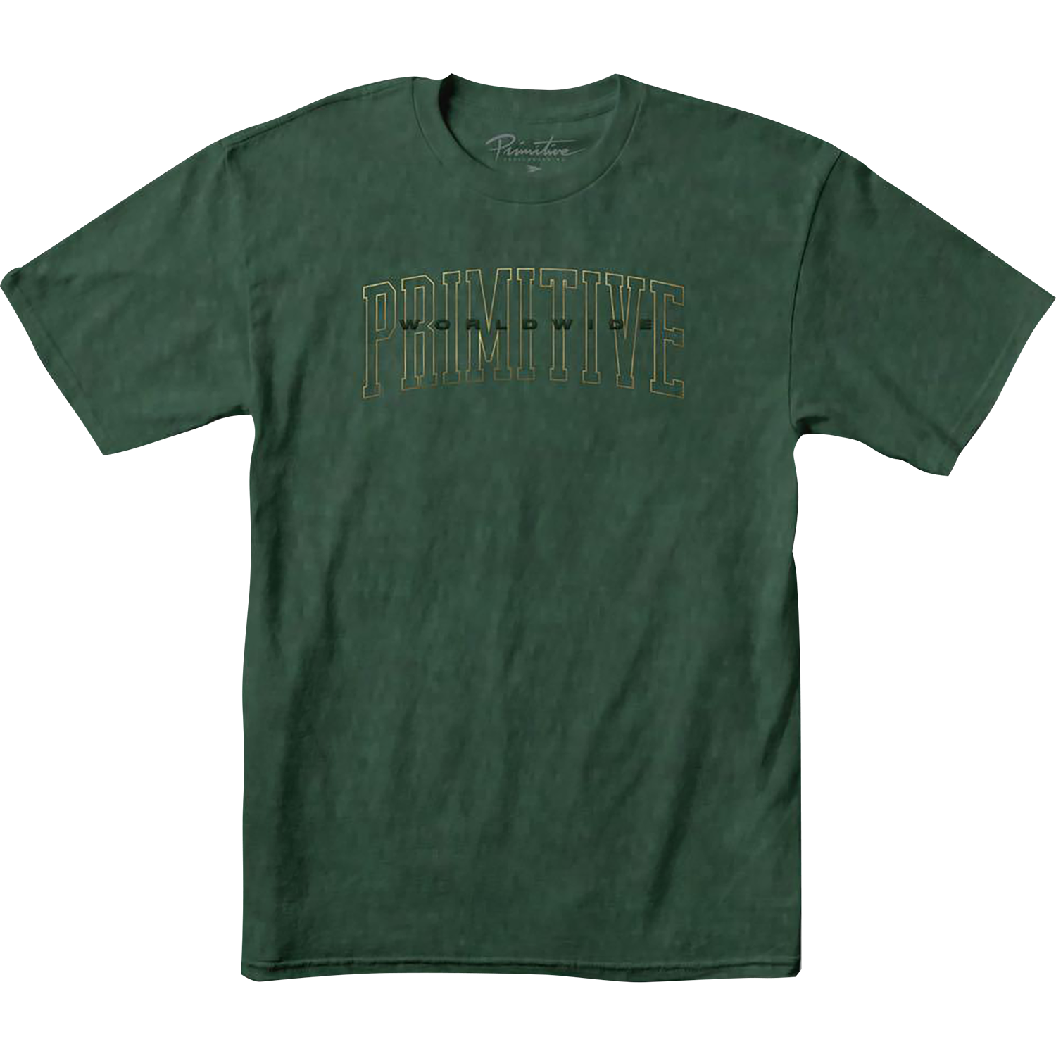 Primitive - Collegiate Worldwide T-Shirt - Green Pigment