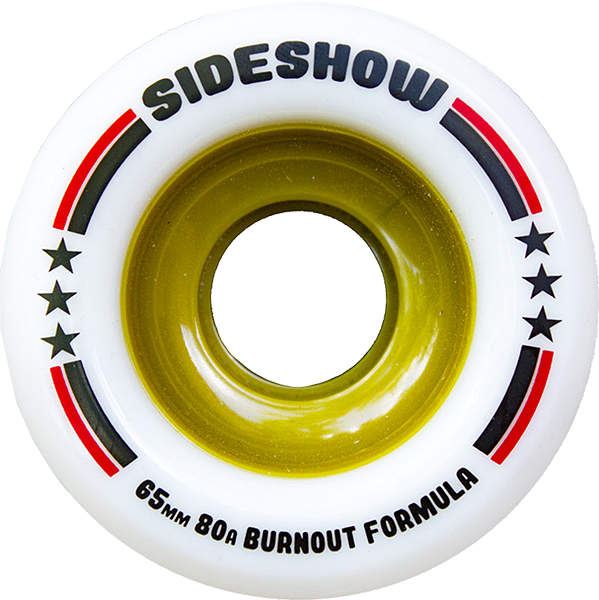 Venom Sideshow 65mm 80a White Longboard Wheels (Set of 4)