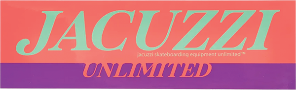 Jacuzzi Flavor Logo Sticker 3.5" x 8"