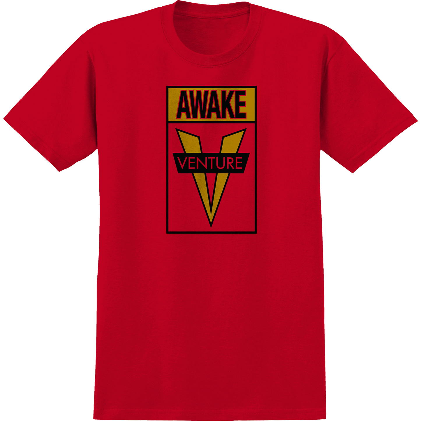Venture Awake Short Sleeve T-Shirt - Size: SMALL Red/Gold
