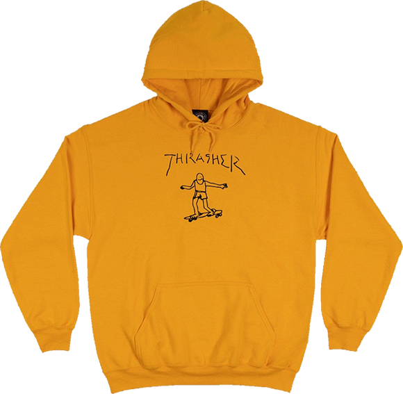 Thrasher Gonz Hooded Sweatshirt - X-LARGE Gold