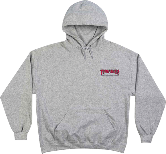 Thrasher Little Outline Hooded Sweatshirt - SMALL Grey