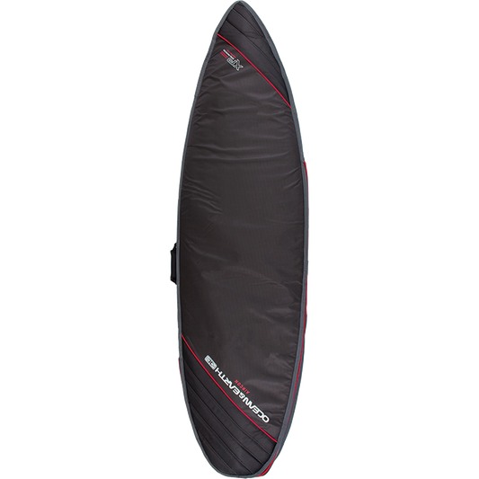 Ocean and Earth - Aircon Shortboard Cover 7'4" - Black/Red