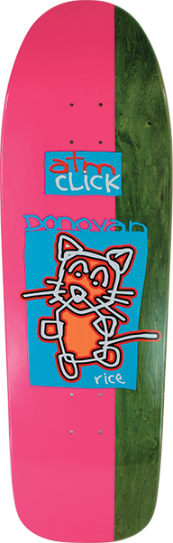 ATM Rice Cat Skateboard Deck -10x31.2 Assorted Stain DECK ONLY