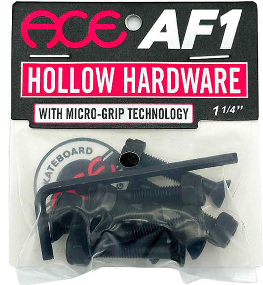 Ace 1.25" Allen Hollow W/Grippers Hardware Set Black