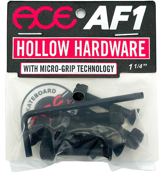 Ace 1.25" Allen Hollow W/Grippers Hardware Set Black