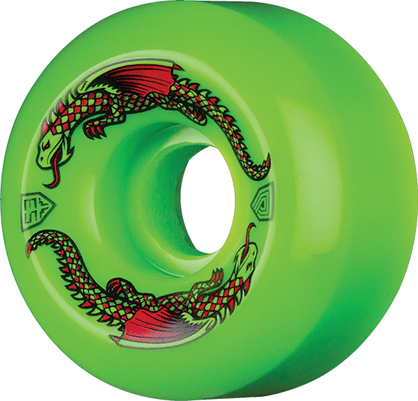 Powell Peralta Df Green Dragon 53/33mm 93a Green Skateboard Wheels (Set of 4)