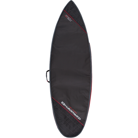 Ocean and Earth - Compact Day Shortboard Cover 6'0" Black/Red