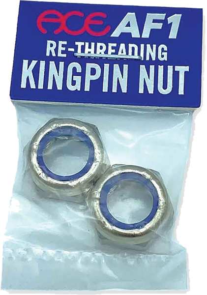Ace Re-Threading Kingpin Nuts 2 Pack Silver