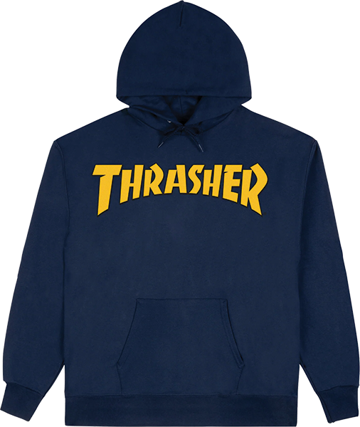 Thrasher Cover Logo Hooded Sweatshirt - MEDIUM Navy