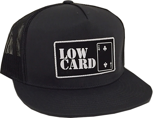 Lowcard Classic Canvas Trucker Mesh Skate HAT - Adjustable Black 