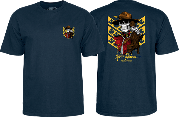 Powell Peralta Harris Mountie T-Shirt - Size: SMALL Navy