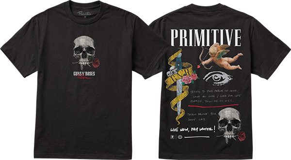 Primitive Gn'R Don'T Cry T-Shirt - Size: MEDIUM Black