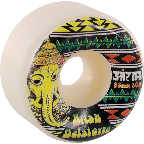 Satori Delatorre Ganesh 52mm 101a White Skateboard Wheels (Set of 4)