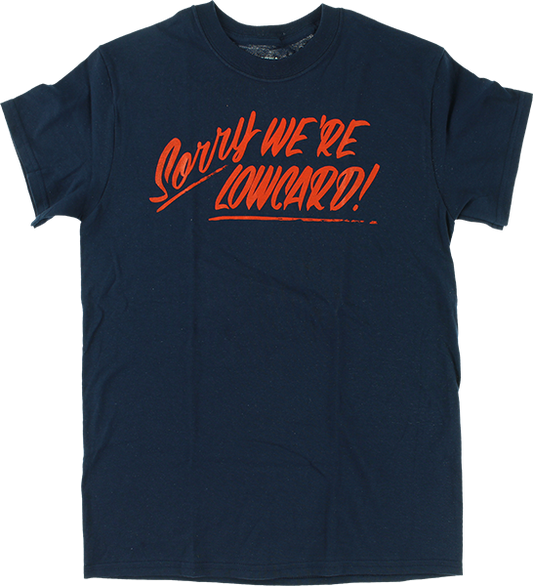 Lowcard Sorry T-Shirt - Size: SMALL Navy